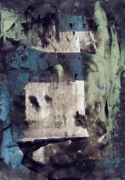 Modern Blue Green Layers by Annick