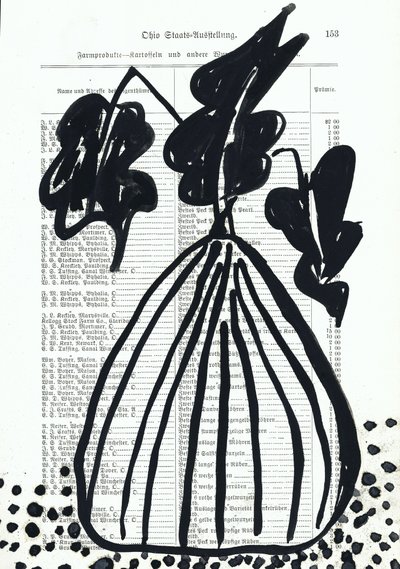 Modern Fig Line Drawing by Annick