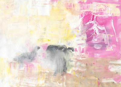 Pink Yellow Abstract Flow by Annick