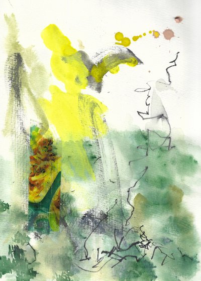 Serene Abstract Garden by Annick