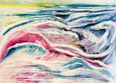 Vibrant Ocean Waves by Annika Tiren