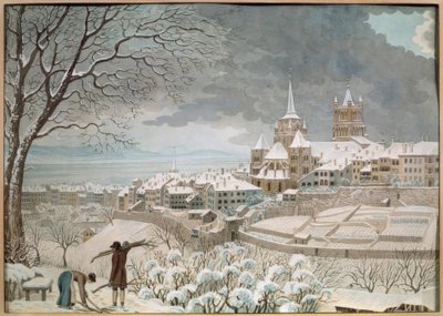 Lausanne in the Snow by Anonym