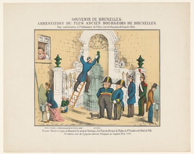 Arrest of Manneken Pis, 1845 by Anonymous