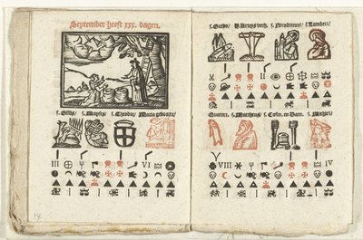 Pages with the Prediction for the Month of September, 1712 by Anonymous