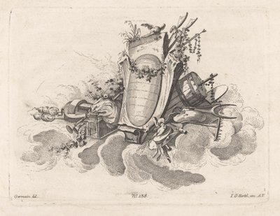 Cartouche with Agricultural Objects by Anonymous