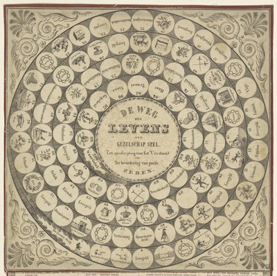 The Way of Life, a Board Game for Sharpening the Mind and Promoting Good Morals by Anonymous