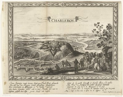 The New Fortress of Charleroi, 1666 (title on object) by Anonymous