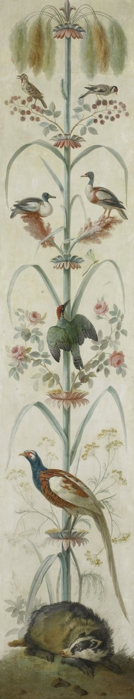 Decorative Depiction with Plants and Animals by Anonymous