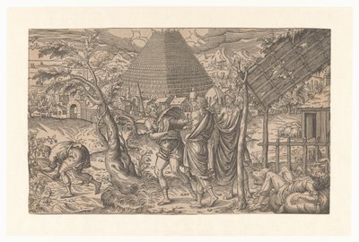 Drunkenness of Noah and Tower of Babel by Anonymous