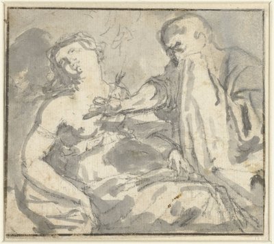 A Man Removing an Arrow from a Woman