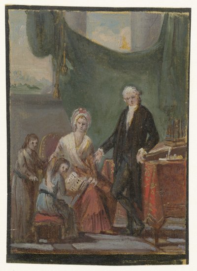 Family Group in Interior by Anonymous