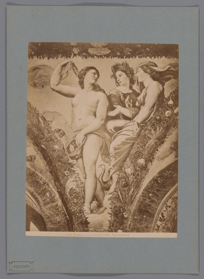 Photoreproduction of the Fresco Amor and Psyche in the Loggia di Psiche, Villa Farnesina, Rome by Anonymous