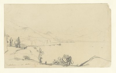 View of Salerno and Vietri, with a Road along the Lake in the Foreground by Anonymous