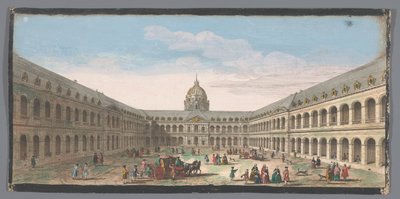 View of the courtyard of the Hôtel des Invalides in Paris by Anonymous
