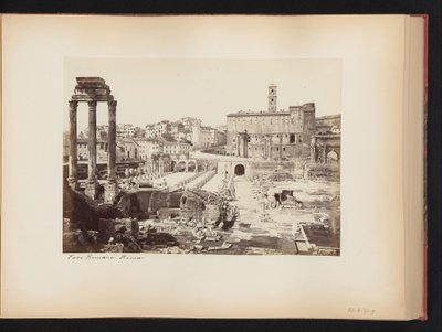 View of the Roman Forum with the Temple of Castor and Pollux in Rome, Italy by Anonymous
