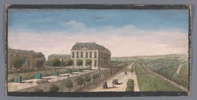 View of the Terrace with Orange Trees of the Chateau de Belle-Vue in Meudon by Anonymous