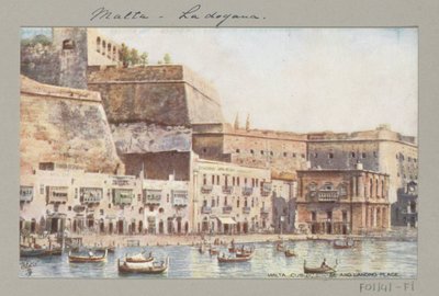 View of the Coast of Malta with Pier and Customs House by Anonymous