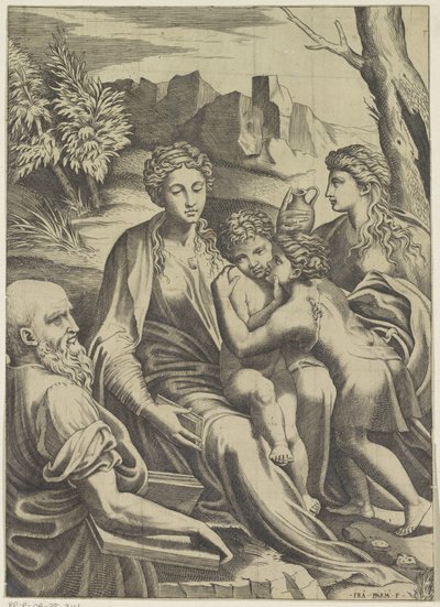 Holy Family with Young John the Baptist and Mary Magdalene by Anonymous