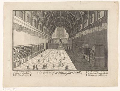 Interior of Westminster Hall in London by Anonymous
