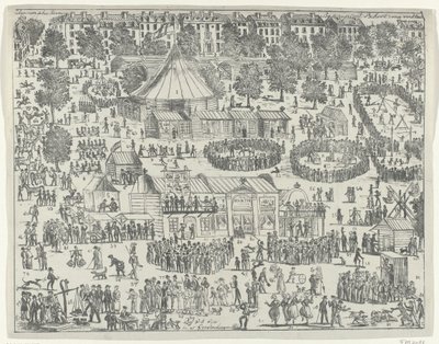 Fair on a Square in The Hague, 1845 by Anonymous