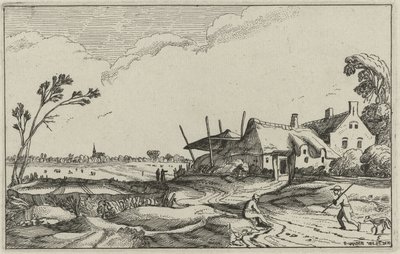 Landscape with Farm by Anonymous
