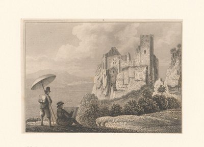 Landscape with Man Drawing a Ruin by Anonymous