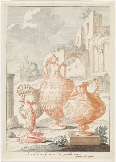 Landscape with Ruin and Vases by Anonymous