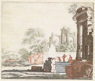 Landscape with Two Roman Ruins by Anonymous