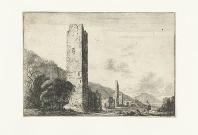 Landscape with Square Tower by Anonymous