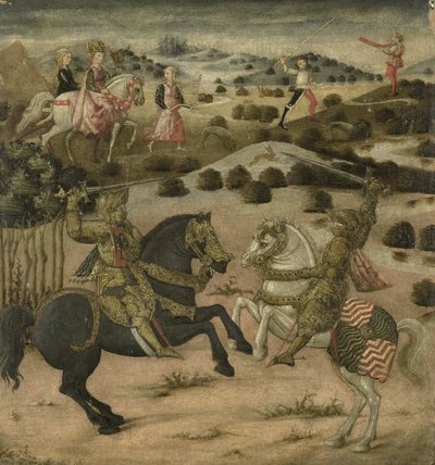 Legend of a Knight (end panel of a cassone) by Anonymous