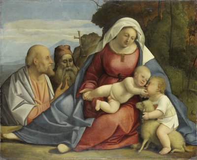 Madonna and Child with the Infant John the Baptist and Saints Peter and Anthony by Anonymous