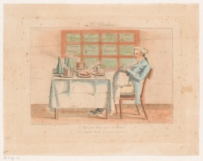Man with a Big Belly at a Set Table by Anonymous