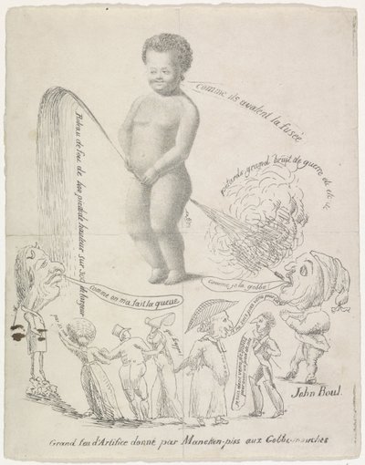 Manneken Pis Fireworks, 1820 by Anonymous