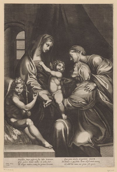 Mary with Child and Elizabeth, Catherine, and John the Baptist by Anonymous