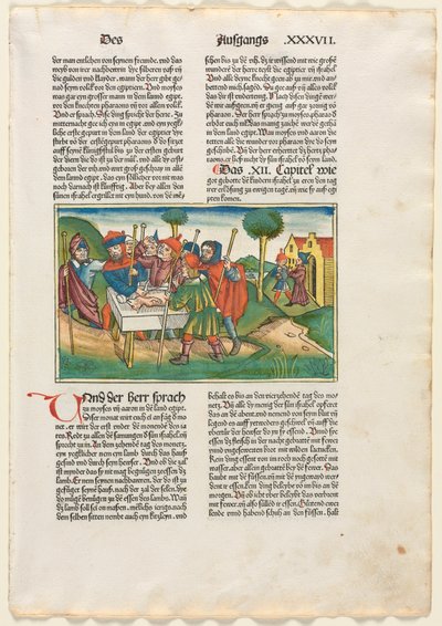 Offering of the Paschal Lamb from the German Bible published by Anton Koberger, Nürnberg by Anonymous