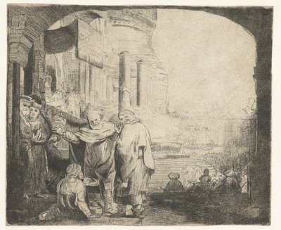 Peter and John Healing the Cripple at the Gate of the Temple by Anonymous