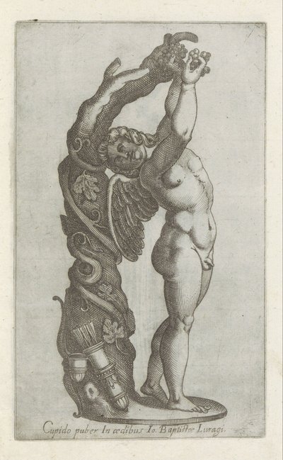 Sculpture of Amor Picking Grapes by Anonymous