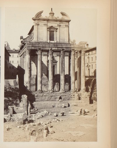Temple of Antoninus and Faustina at the Roman Forum in Rome, Italy by Anonymous