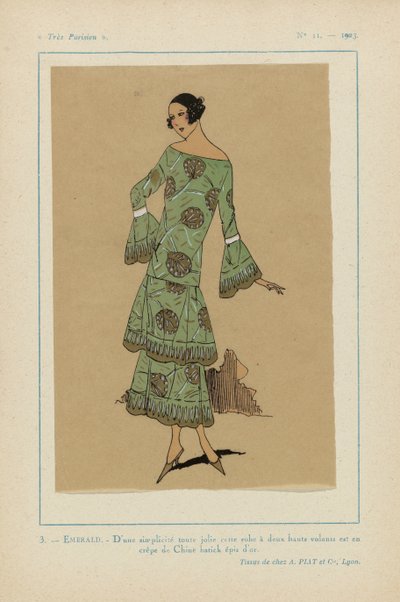 Très Parisien, 1923, No 11: 3. - EMERALD. - Of a Very Pretty Simplicity... by Anonymous