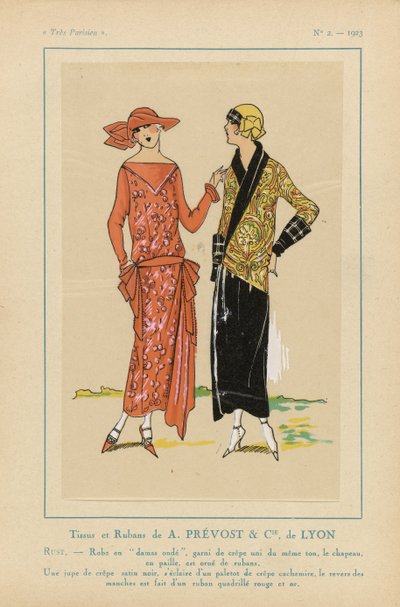 Very Parisian, 1923, No. 2: Fabrics and Ribbons by A. PRÉVOST & CIE by Anonymous