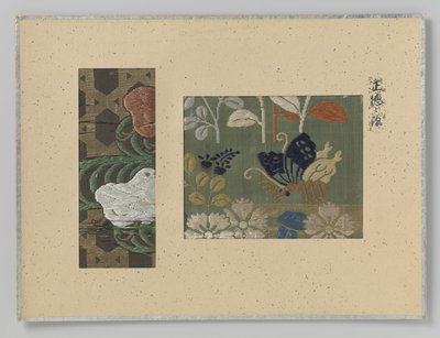 Two textile fragments by Anonymous