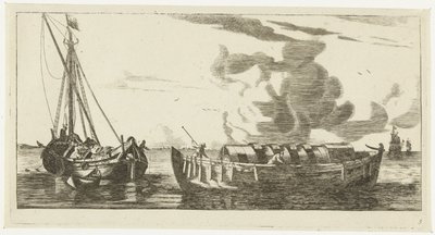 Two Ships: an Amsterdam Lighter and a Wieringer Lighter by Anonymous