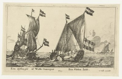 Two Ships: a State Yacht and a Convoyer by Anonymous
