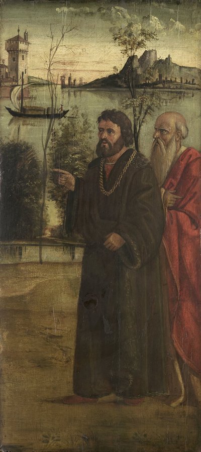 Two Men in a Landscape by Anonymous