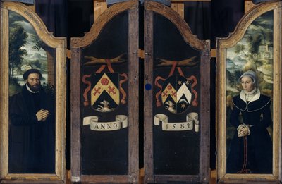 Two Wings of a Triptych with the Portraits of Julien de Brouckere and his Wife Elisabeth Canneel by Anonymous