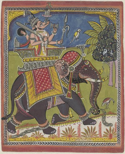 Varaha (Vishnu as Boar) Riding an Elephant by Anonymous