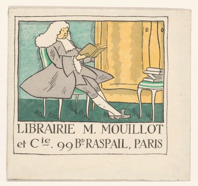 Business Card of Bookstore M. Mouillot et cie in Paris by Anonymous