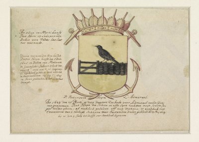 Coat of Arms of Van Dorth and Admiral Jacob Willekens and an Empty Shield by Anonymous