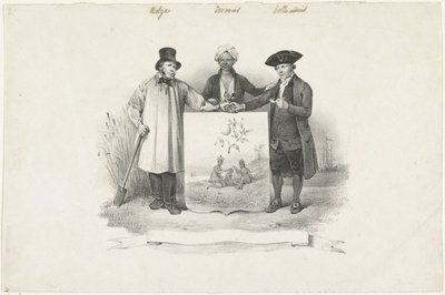 Coat of Arms with Belgian, Javanese, and Dutchman, 1826 by Anonymous