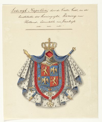Coat of Arms of Louis Napoleon Bonaparte, King of Holland by Anonymous